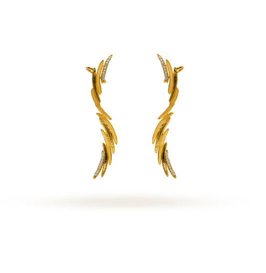 Golden Leaf Cascade Ear Climbers