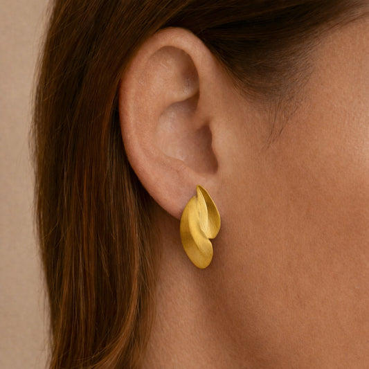 Golden Leaf Duo Studs