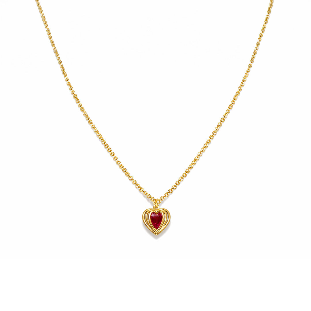 Heart Cage Pendant Chain