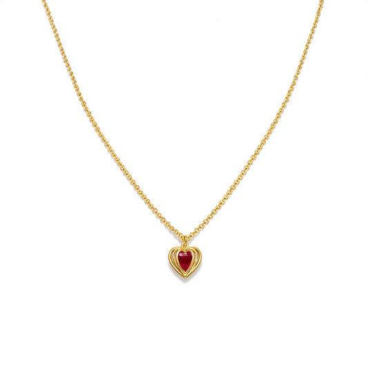 Heart Cage Pendant Chain