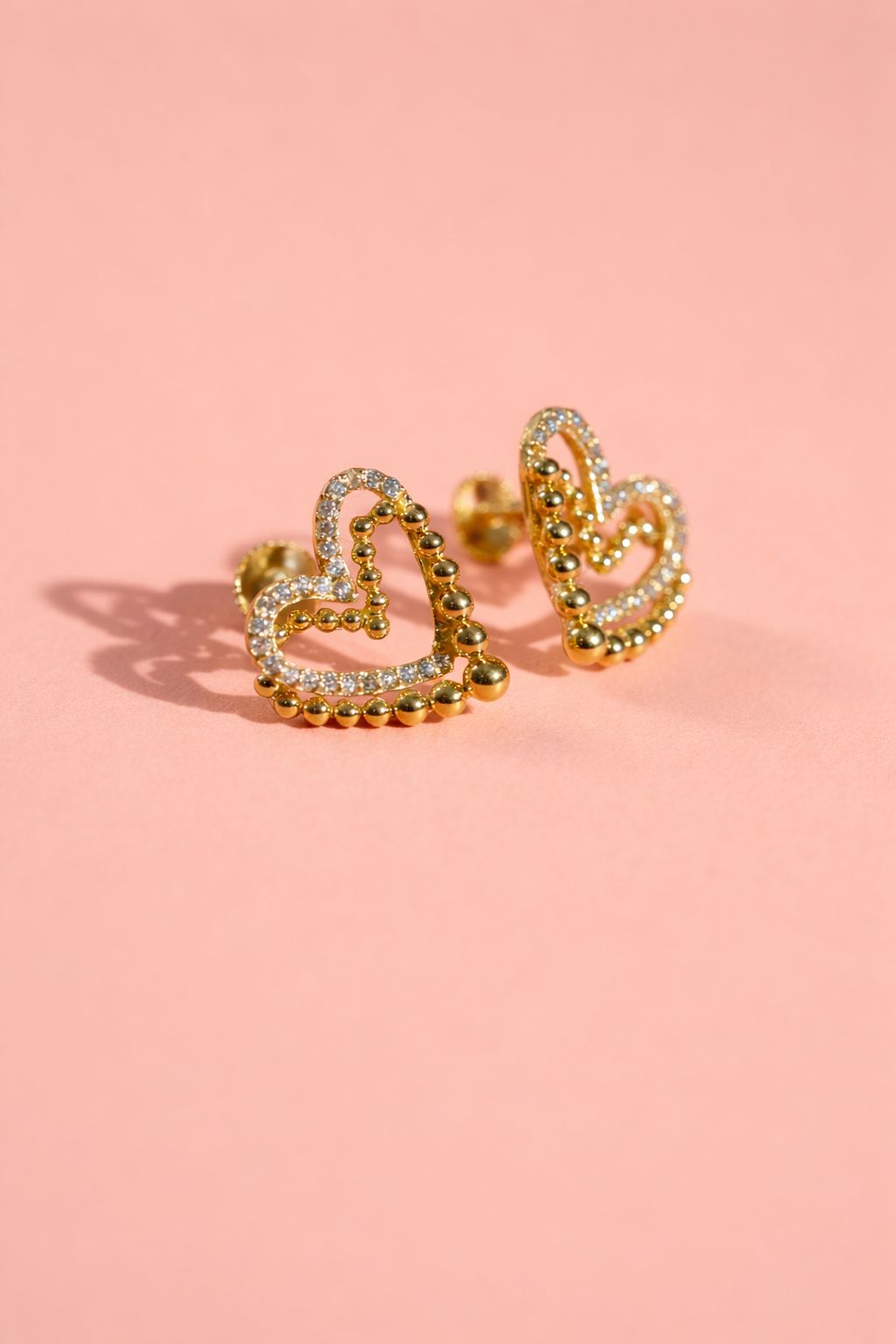 Classic Twin Heart Studs