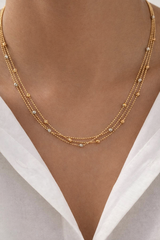 Layered Gold Chain Necklace
