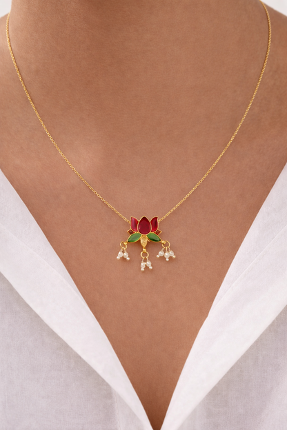 Lotus Statement Necklace
