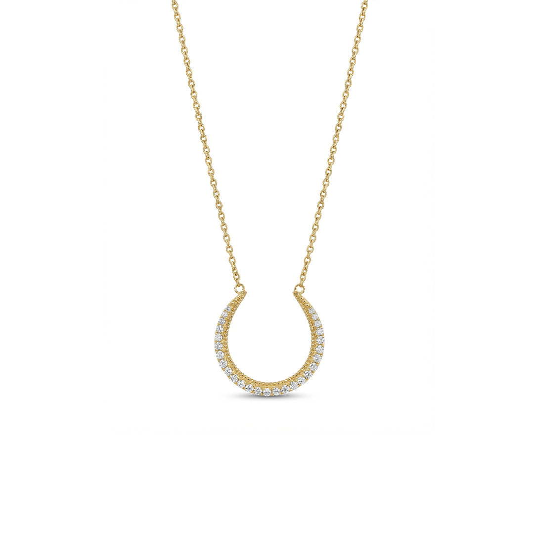 Luna Curve Stone Gold Necklace