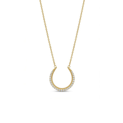 Luna Curve Stone Gold Necklace