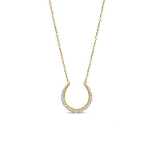 Luna Curve Stone Gold Necklace