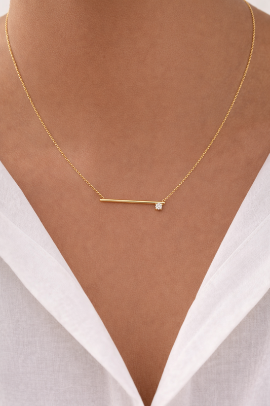 Minimal Bar Pendant Necklace