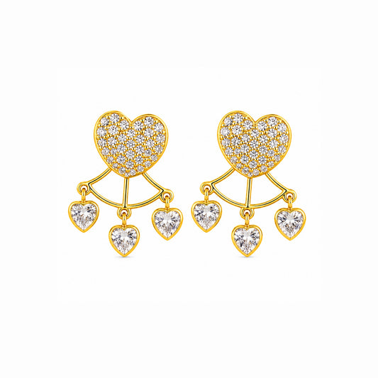 Multi‑Heart Stone Studs