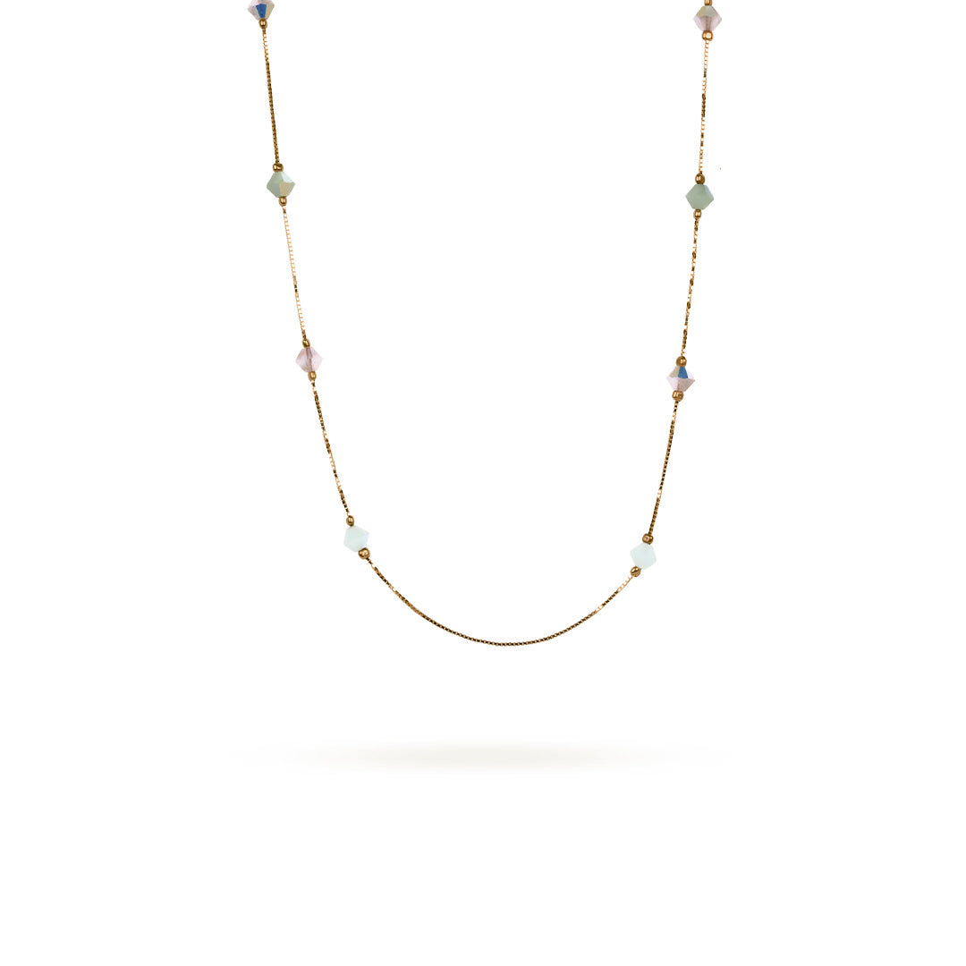 Multicolour Beaded Gold Necklace