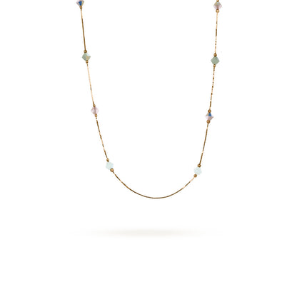 Multicolour Beaded Gold Necklace
