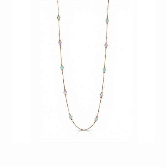 Multicolour Beaded Gold Necklace