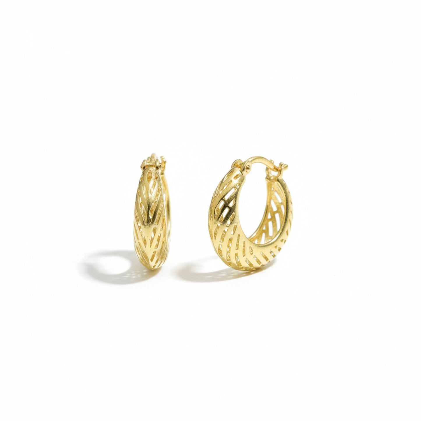 Textured Semi-Hoop Studs