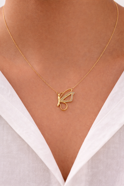 Whispering Wings Statement Necklace